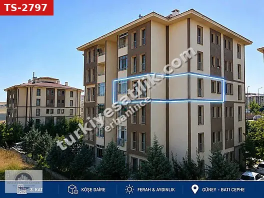 EMEKLİLER TOKİ YENİ BİNA TAPULU 2+1 ARA KAT FULL YAPILI DAİRE